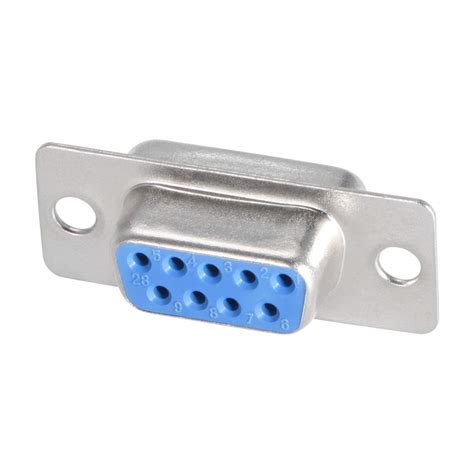 Buy sourcing D-sub Connector DB9 Female Socket 9-pin 2-row Port ...