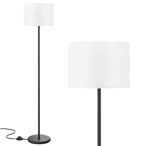 Modern Floor Lamp Simple Design with White Shade, Foot Pedal Switch, 60 ...