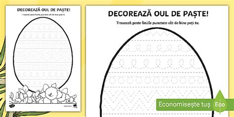 Decorează oul de Paște! – Fișă cu elemente grafice