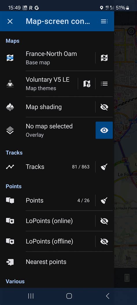 Selected Offline map not indicated in menu | Locus Map - help desk