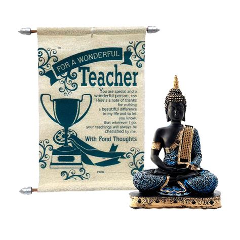 Gift for Teacher by Students - Scroll Card - Buddha Showpiece Up to 34% Off