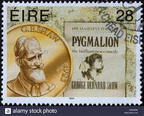 Celebration of George Bernard Shaw on irish postage stamp Stock Photo ...