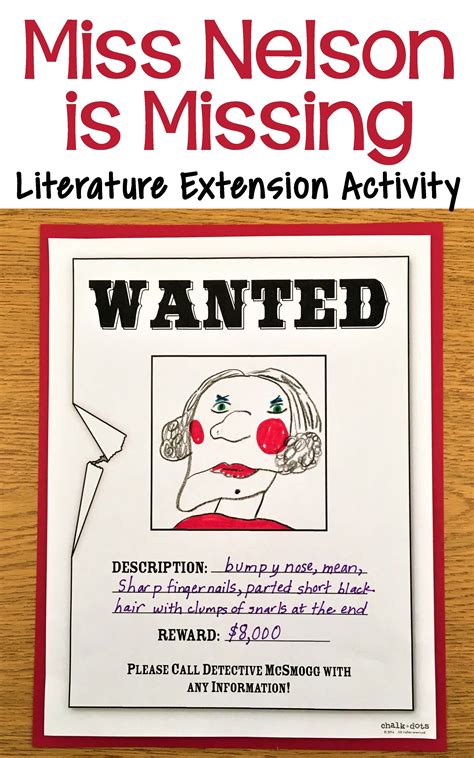 Miss Nelson is Missing Wanted Poster and Writing Pages | Fun writing ...