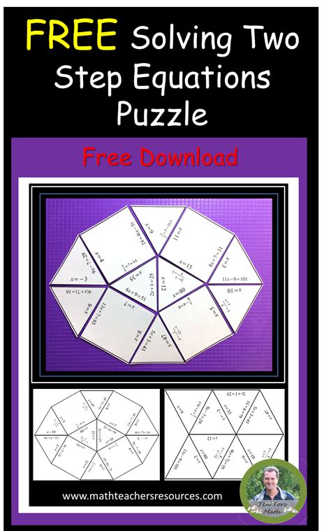 Solving Two Step Equations FREE Puzzle | Solving equations, Teaching ...