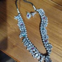 Buy Indian Dual Tone Oxidised Jewelry Set, Long Necklace Set, Ethnic ...