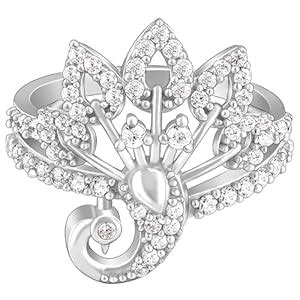 Buy GIVA 925 Silver Peacock On a Throne Ring,Fixed Size,Indian - 12, US ...