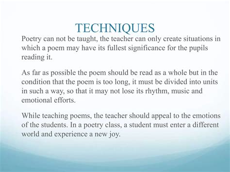 Teaching of Poetry | PPTX