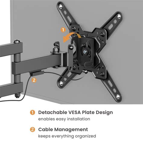 19-43" Full Motion TV Wall Mount Bracket | 20kg | GadgetWagon – GADGET ...