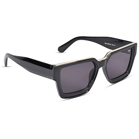 Voyage UV Protected Square Men & Women Sunglasses (952MG3669 | Black ...