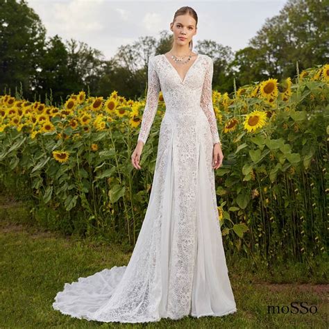 ️ Long Sleeve Lace Wedding Dresses: Embrace Elegance and Timeless Charm - Hi Miss Puff