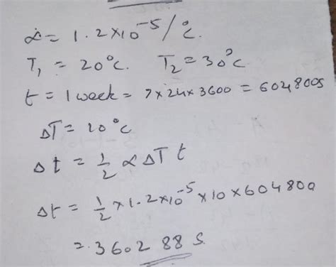 For a second's pendulum calibrate a seconds pendulum clock having steel ...