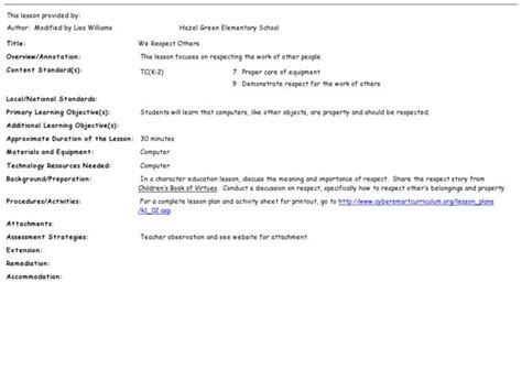 Image result for Respect for Others Lesson