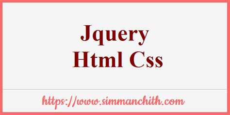 jQuery HTML CSS 的图像结果