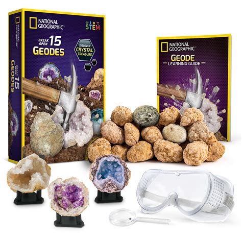 National Geographic 15 Premium Geodes STEM Geology Science Kit for Kids ...
