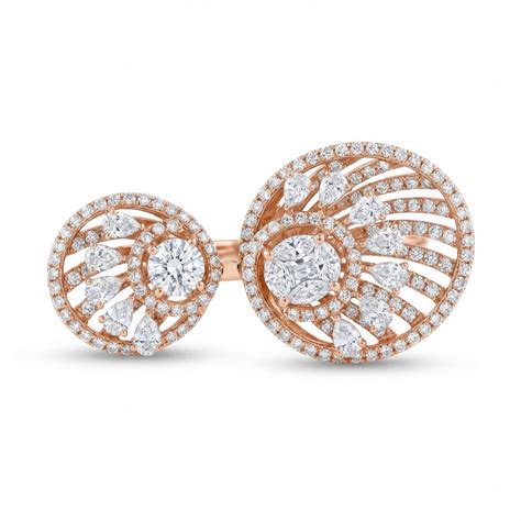 Designer Diamond Ring for Women in Rose Gold | Unique Diamond Ring ...