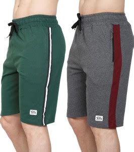 GYRFALCON Self Design Men Green, Grey Regular Shorts - Buy GYRFALCON ...