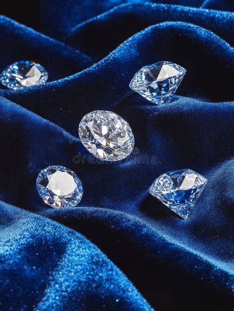 Lab grown diamond on velvet with golden shimmer