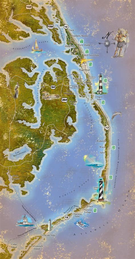 Outer Banks Nc Map Google at Jill Ford blog