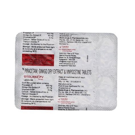 Otolanz PV Tablet | Uses, Side Effects, Price | Apollo Pharmacy