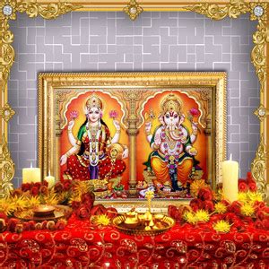HAWAI Lakshmi Ganesh Ji Special for Dewali Navratri Pooja Photo Frame ...