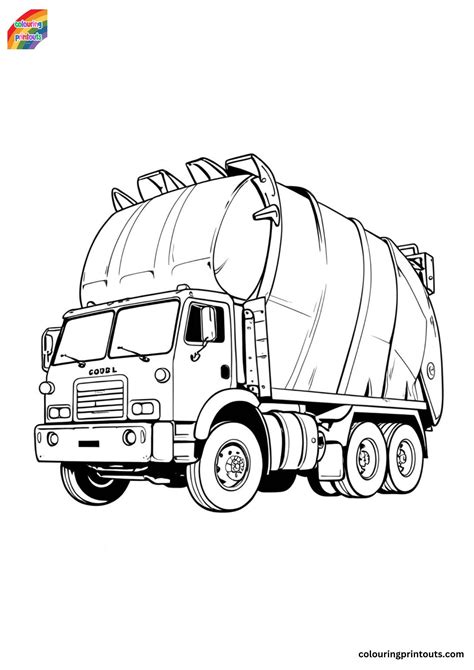10+ Garbage Truck Coloring Pages Printable