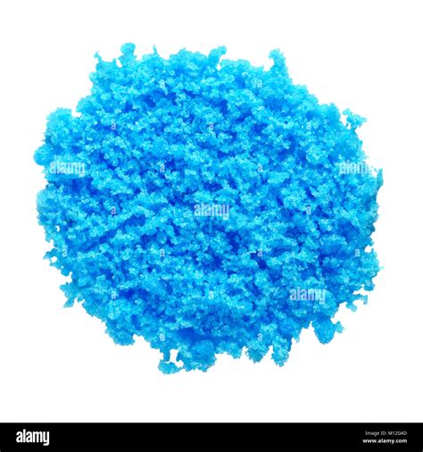 Cupric sulfate isolated on white. Bright, blue copper sulfate, CuSO4 ...