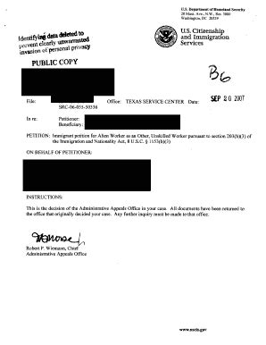 Fillable Online uscis SEP 20 ZOO1 PUBLIC COPY - USCIS - uscis Fax Email ...