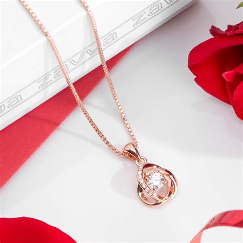 Buy Universal Embrace Rose Gold Women's Silver Necklace – Zavya