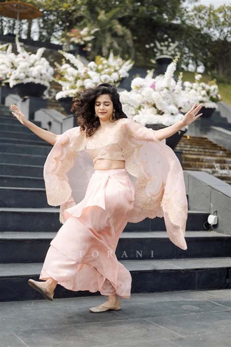 Mithila Palkar in our Gul-Mohar Zuri Cape Set – Torani India