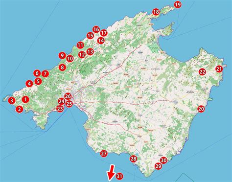 Majorque : Principales attractions (carte, plan de visite, informations ...