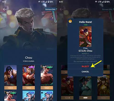 MLBB Injector App 的图像结果
