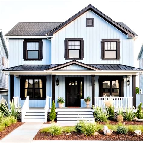 25 Blue Houses With Black Trim Ideas You Must See