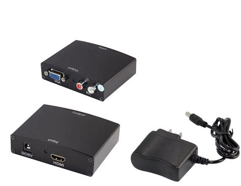 Ultima Cords & Cables VGA to HDMI Converter with R/L Sound Track Audio ...