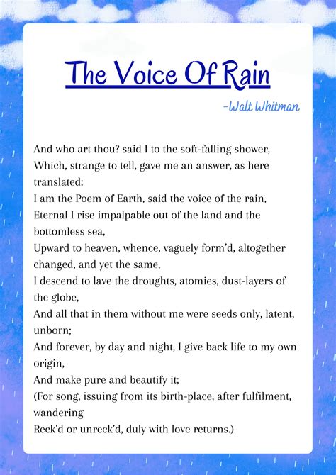The Voice Of Rain Class - '11th' | PDF