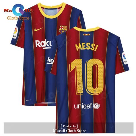 Lionel Messi Barcelona Autographed 2020 21 Match-Issue Home Jersey ...