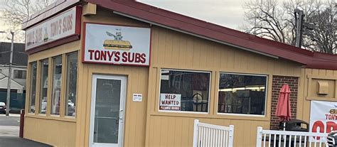Menu of Tony's Subs