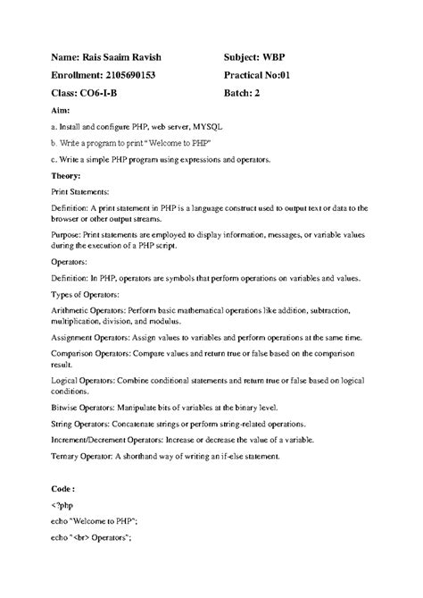 1 - It will helpful - Name: Rais Saaim Ravish Enrollment: 2105690153 ...