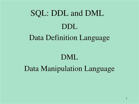 Image result for SQL DDL DML
