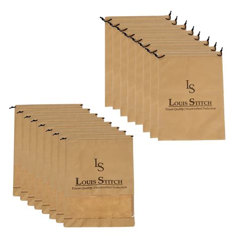 Buy Non Woven Shoe Bag Pack Of 16 Beige Plain & See-Thru - Louis Stitch