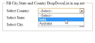 World Countries and Indian State Dropdownlist in asp.net | Free Source ...