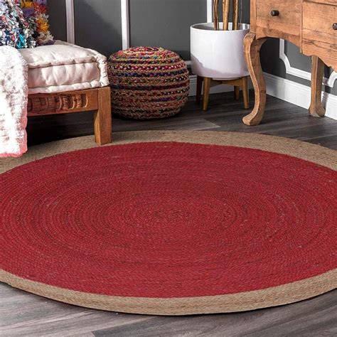 Buy AR ANTIQUE RUGS Handwoven Jute Carpet for Living Room, Jute Round ...