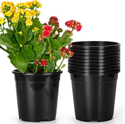 Amazon.com: OUPSAUI 1 Gallon Pots for Plants, 6.7 Inch Plant Pots with ...