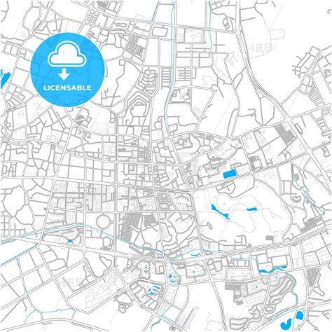 Zhongshan, Guangdong, China, city map with high resolution roads. - HEBSTREITS