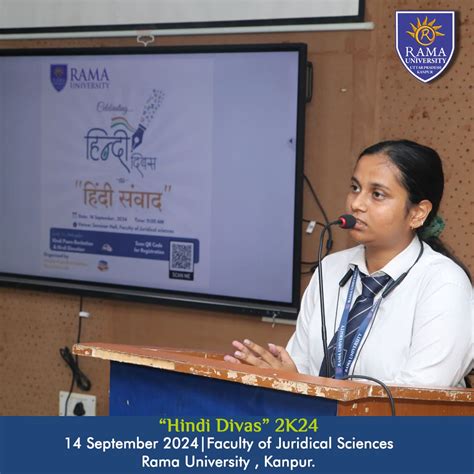 Rama University’s Faculty of Juridical Sciences Observes Hindi Diwas 2024