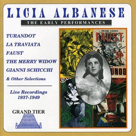 Early Performances 1937-49: Licia Albanese, Giuseppe Antonicelli ...