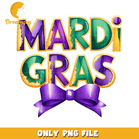 Mardi gras bow font design png, carnival mardi gras png – DreamSVG Store
