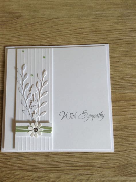 Sympathy Card with Elegant Flower and Ribbon