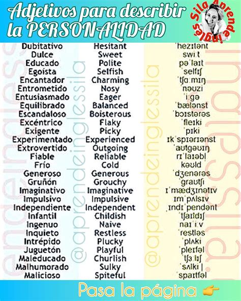 Pin de Marcela Alejandra en Always in English | Extrovertido, Adjetivos ...