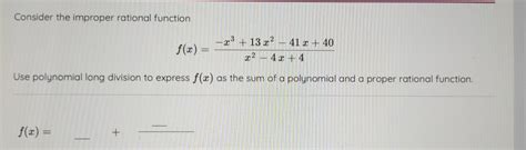 Image result for What Is a Improper Rational Function