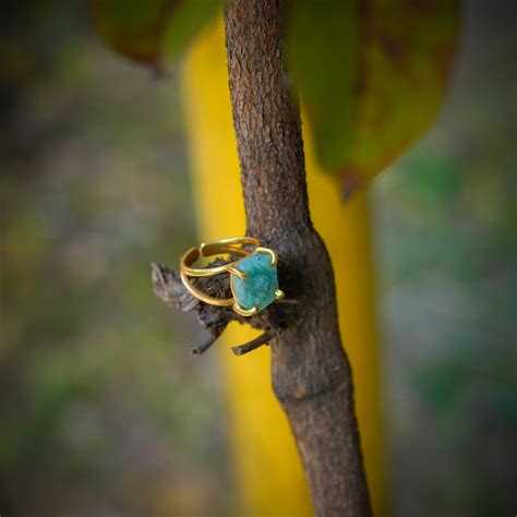 Uncut Natural Amazonite Ring – Totapari